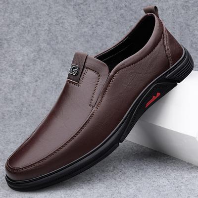 Mocassins en cuir véritable pour homme, chaussures d'affaires souples et antidérapantes, faites à la main, décontractées, polyvalentes