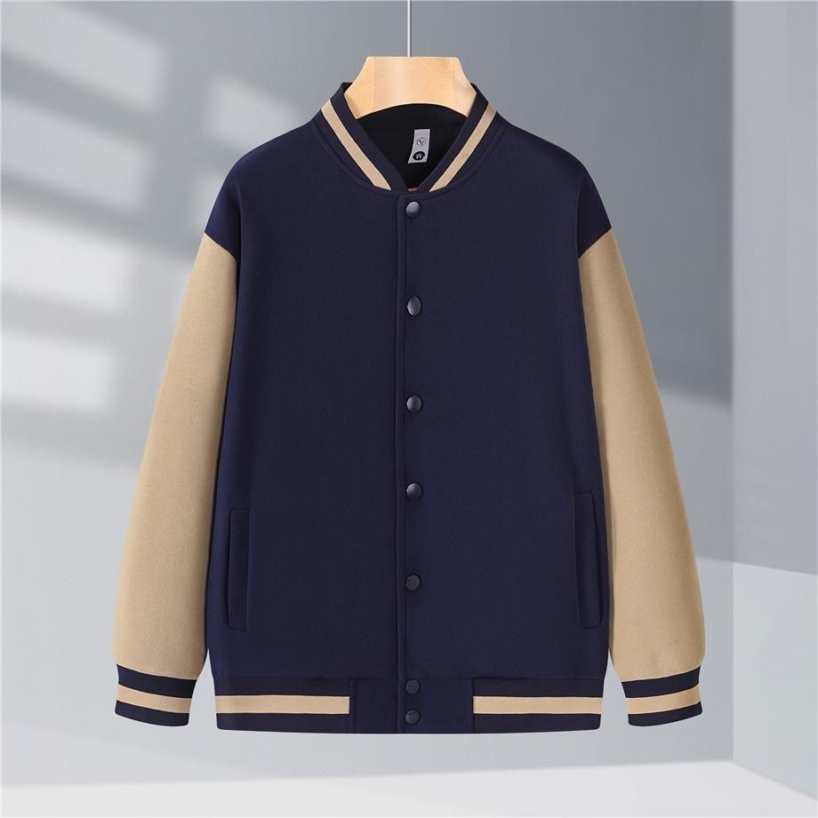 Toamnă Nou Bumbac Oxigen Jachetă Subțire de Baseball cu Nasturi Cămașă de Baseball cu Mâneci Lungi Top de Cuplu Îmbrăcăminte de Lucru Jachetă cu Guler Înalt Uniformă de Echipă