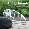 Outdoor Photochromic Cycling Glasses UV Protection Windproof Lightweight Men Women Running Mountain