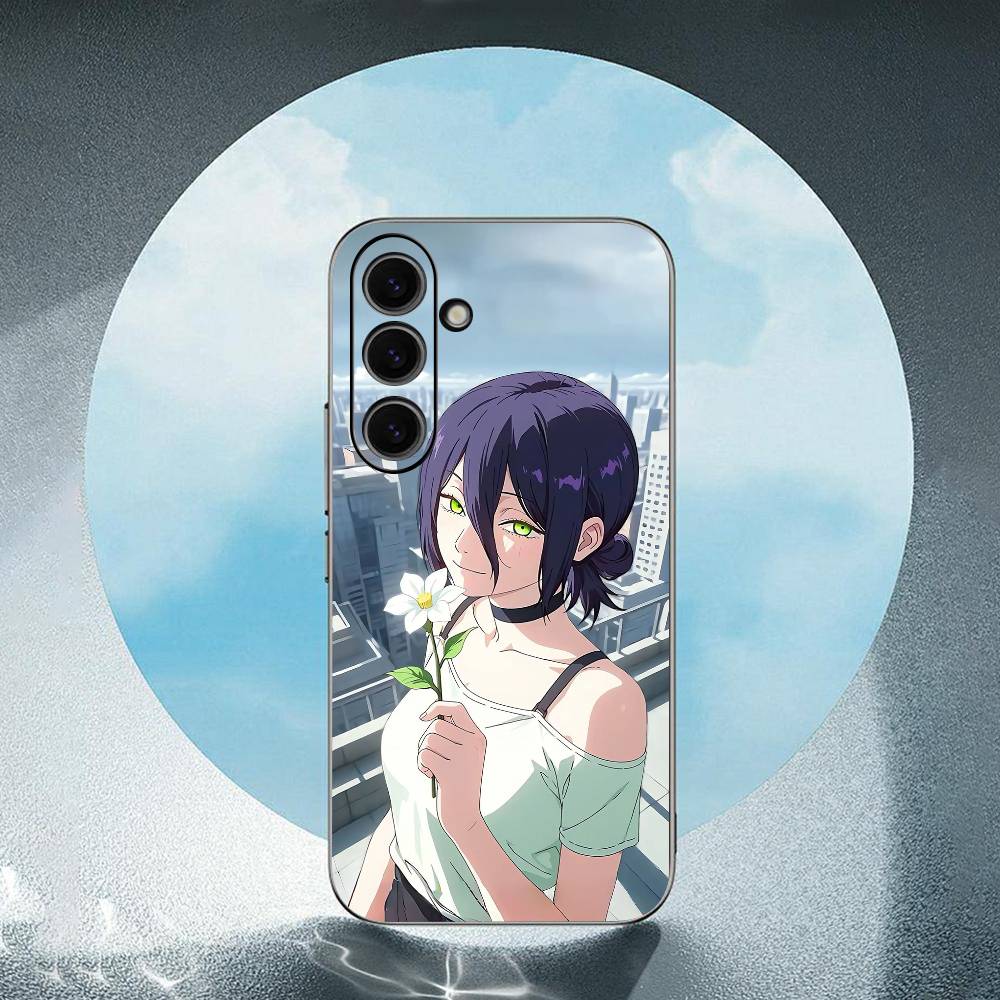 Chainsaw Man Reze For Samsung Galaxy S25 S24 S23 Ultra S22 S21 Plus S20 Black Soft Silicone Protective Case