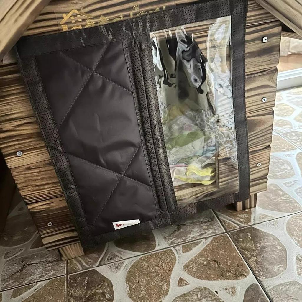 2025 Winddichtes & Isoliertes Outdoor Haustierhaus mit Wintertürvorhang - Regen- & Schneesicher