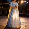 Midieval Fantasy Cosplay Dress With Linen Fabric For Stage Performances And Casual Events