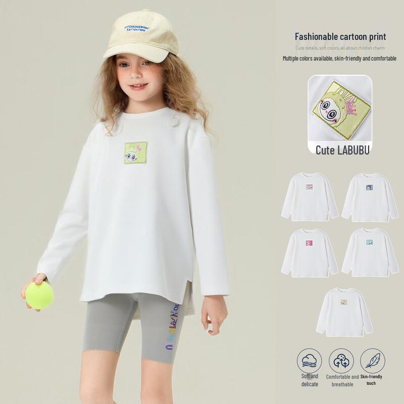 Girls  Cartoon Print Long-Sleeve T-Shirt 130
