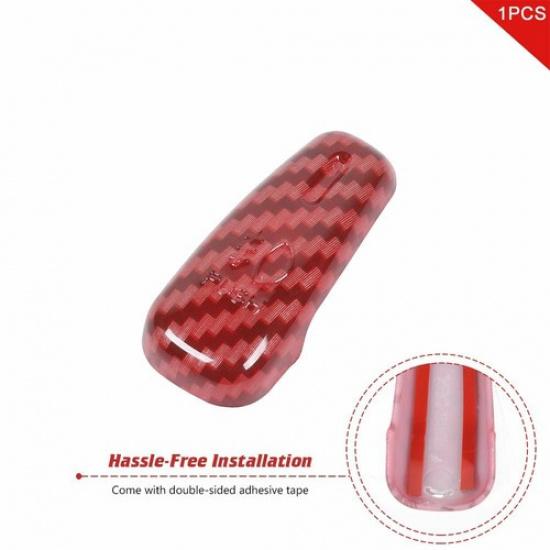 Red Carbon Fiber Headlight Switch Cover Trim For Dodge Challenger/Charger/300C