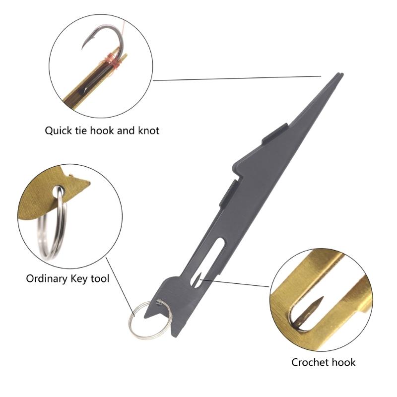 Fishing Line Knot Tyer Nails Knot Tying Tool Fishing Knot Tying Tool Quick Tie Knot Tool for Hook Lures Tie Knot Tyer