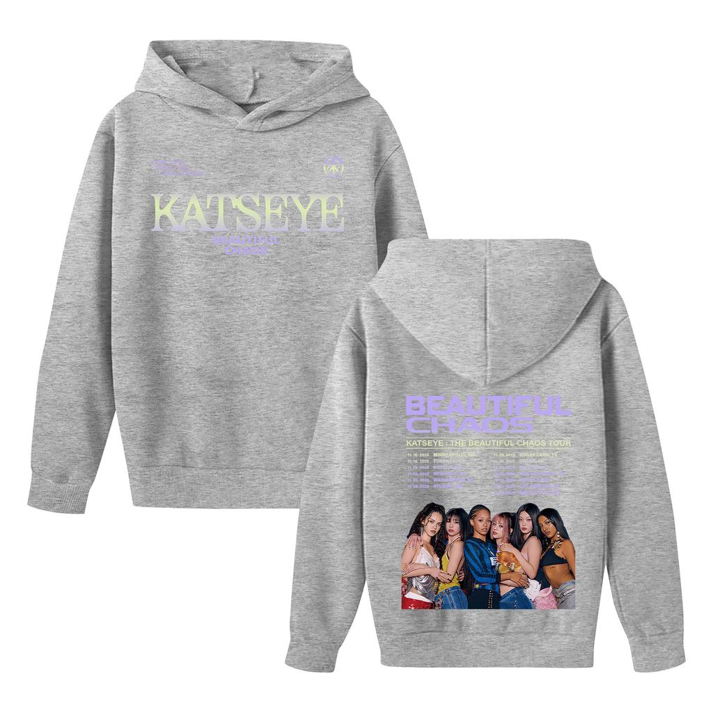 Kids' Long Sleeve Loose Pullover Letter Print Drawstring Hooded Sweatshirt