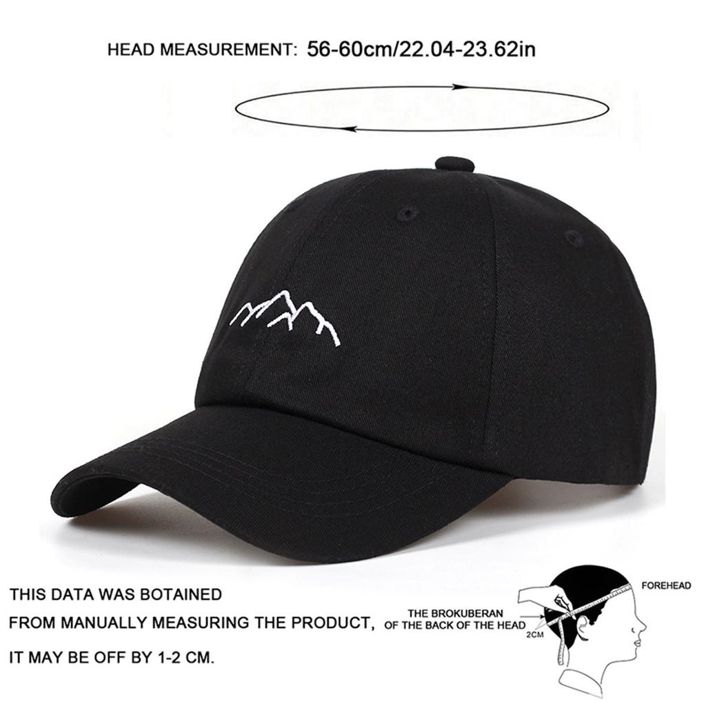 Unisex Simple Mountains Embroidery Baseball Caps Spring and Autumn Outdoor Adjustable Casual Hats Sunscreen Hat