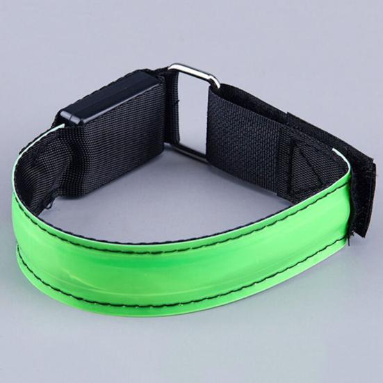 Running Armband Reflective Strips USB Rechargeable Bright Night Light Adjustable LED Band for Cycling Hiking Outdoor Sports Safety Wristband
