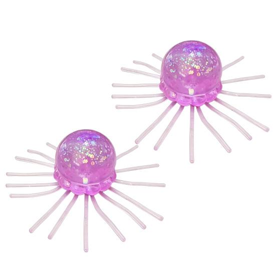 1/2/3Pcs Simulation Jellyfish Squeeze Toy Stress Relief Clear Glitter Jellyfish Sensory Toy Soft Stress Ball Sea Animal Fidget Toy