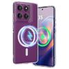 For Motorola Edge 70 5G Clear Phone Magnetic Case TPU + Acrylic Back Cover