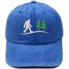 Bigfoot Mountain Forest Pine Embroidery Washed Baseball Cap Outdoor Camping Hiking Female Vintage Old Daddy Hat