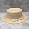 Light Luxury French Small Fresh Bow Top Hat Raffia Breathable Seaside Travel Visor Children'S Summer Straw Hat