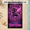 Unicorn Theme Soft Beach Towel Personalized Custom Name Text Towel Portable for Beach Pool Travel