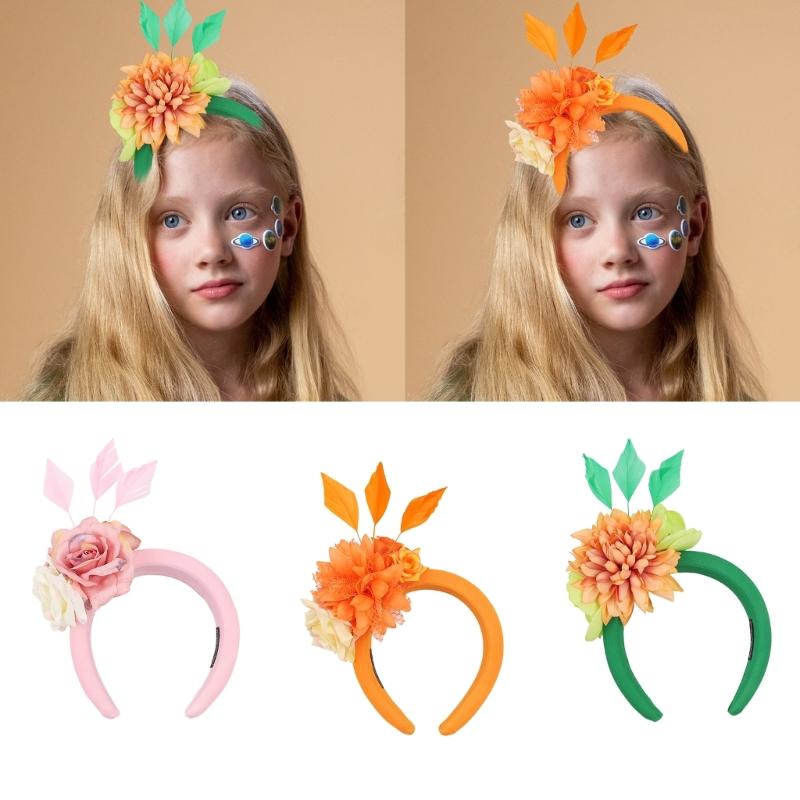 Feathers Headband Girls Hair Headbands Summer Dopamine Color Hairband Head Hoop Headdress Hair Accessories