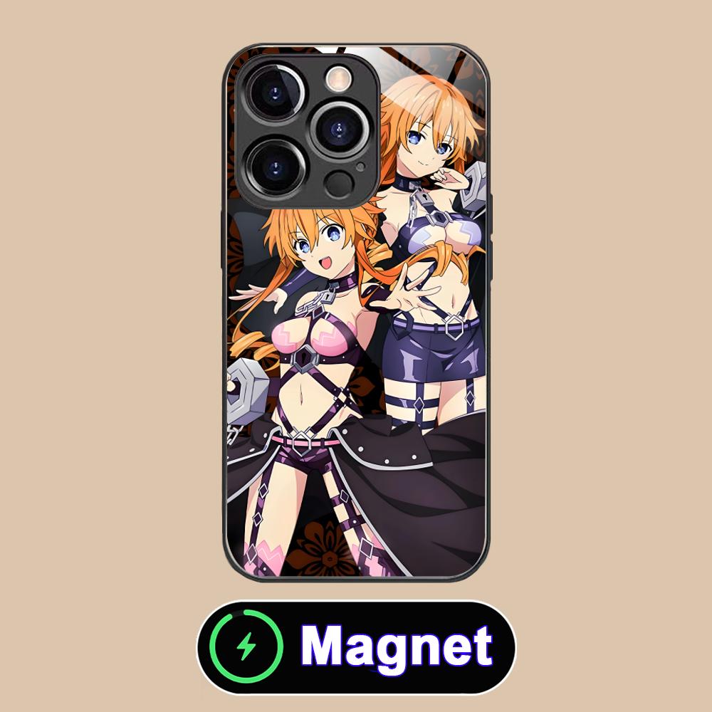 Date a Live Yamai Kaguya Glass MagSafe Mobile Phone Case for iPhone 17 16 15 14 13 12 11 Air Pro Max Plus Mini Colorful Cover