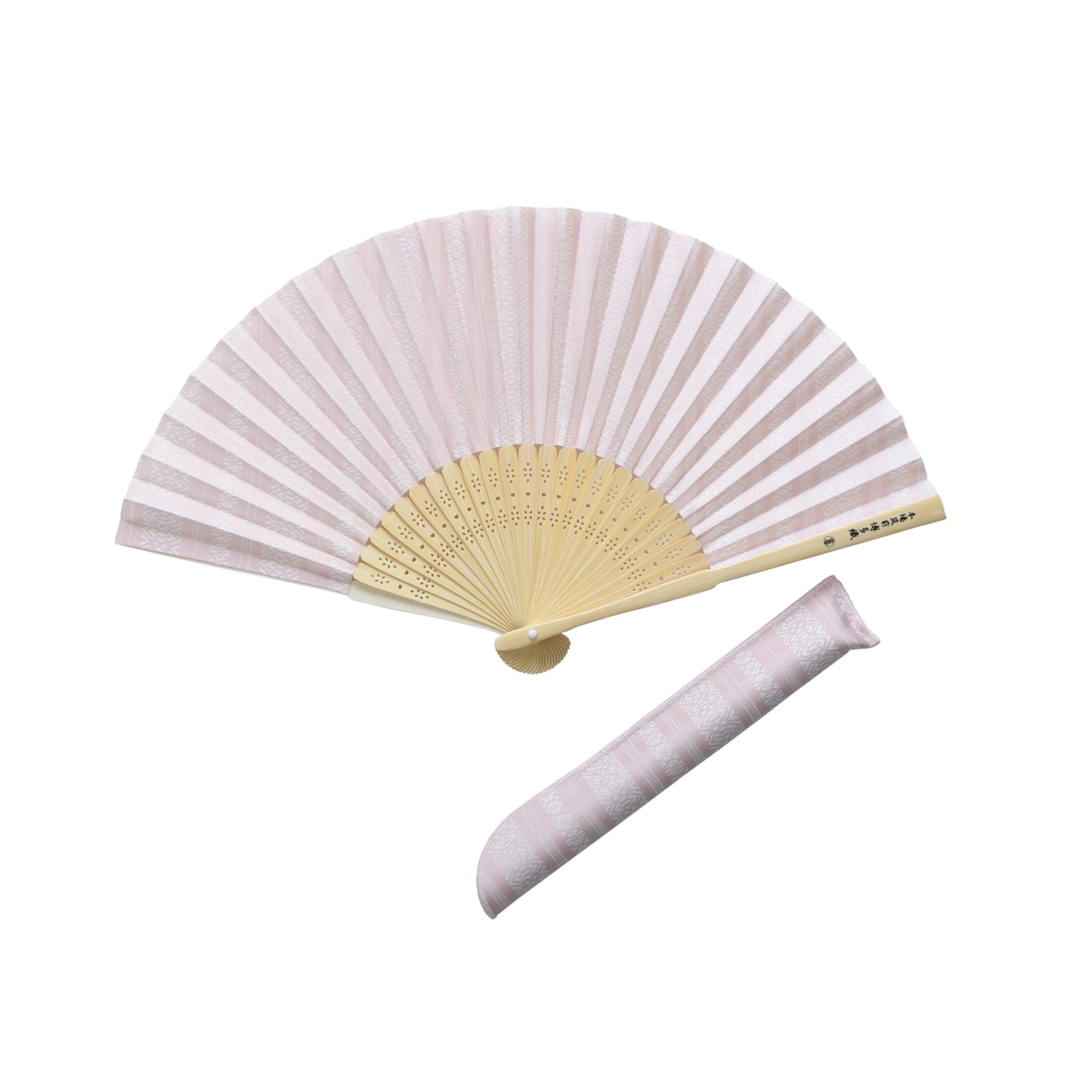 

Sanui Orimono Hakata Ori Fan Set Pink 21.3cm рожевий