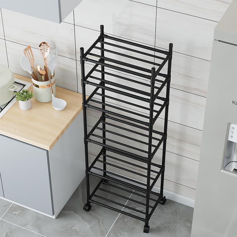 Rostfreies Mehrschichtiges Badezimmer- und Küchen-Aufbewahrungsregal Organizer