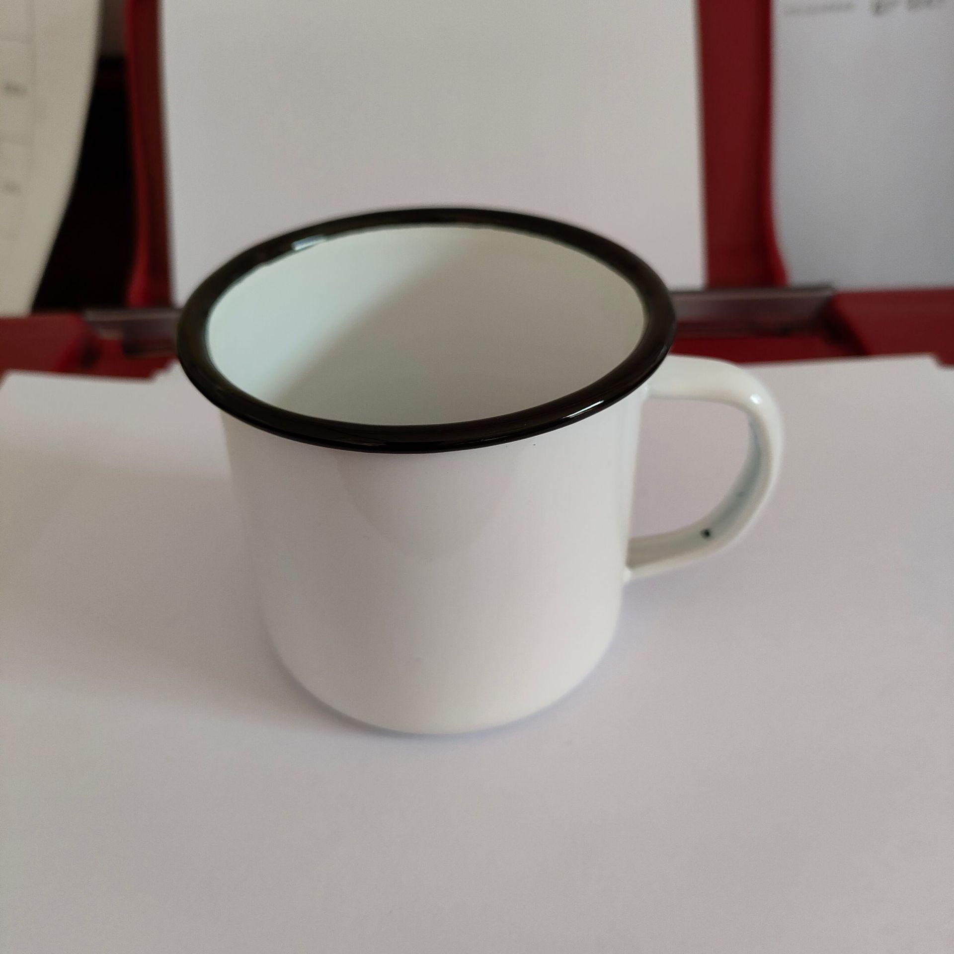 Retro Thickened Enamel Mug – Customizable Coffee Cup with Logo 360 ml