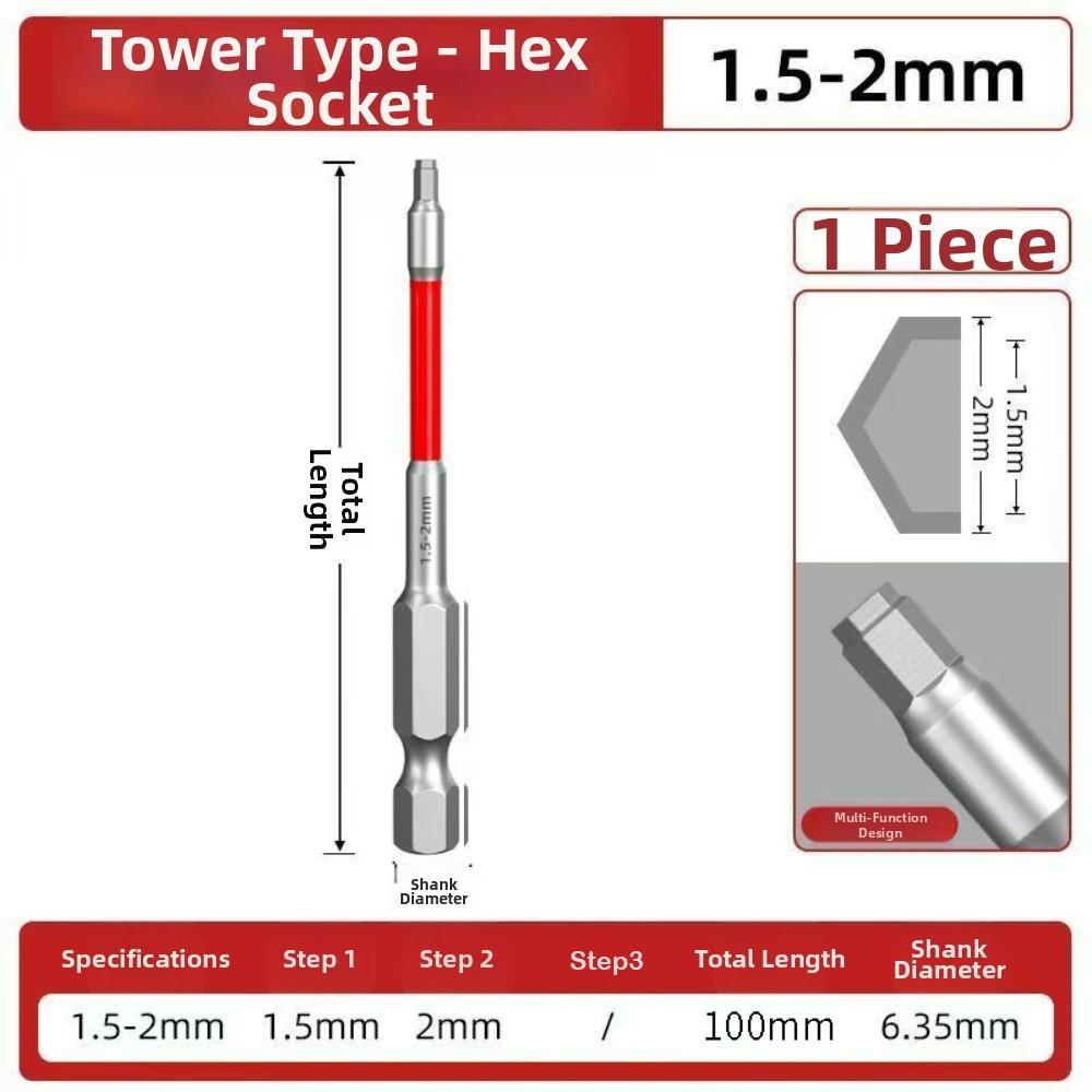 6.35mm Hex Shank Electric Screwdriver Bit Alloy Steel Hex Bit Set Automotive Maintenance
