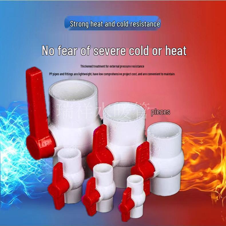 Household PVC Ball Valve Connector for Water Supply Pipes (Sizes 20, 25, 32) - Ideal for Fish Tanks