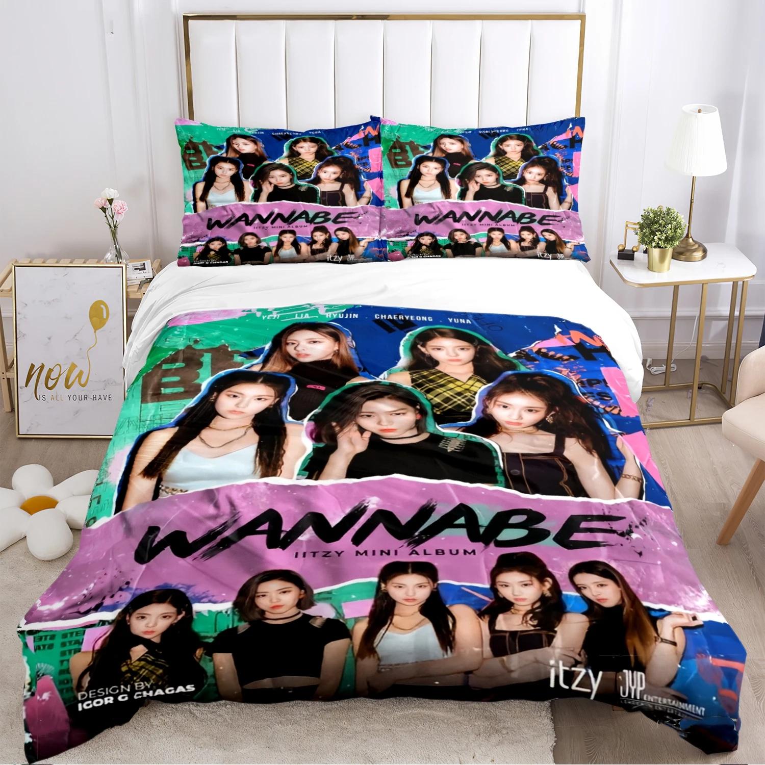 

Singing Group Itzy-Korean Duvet Cover Comforter All Season Bedding set Soft Quilt Cover and Pillowcases Single/Double/Queen/King 100x135cm-2pcs