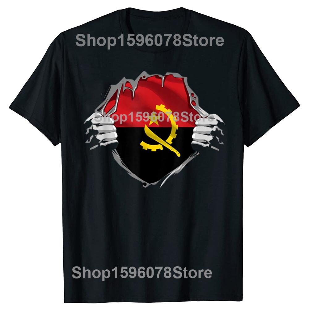 

Hot Sale Proud Angola Flag T-Shirt Super Angolan Heritage Casual Fashion Loose Man Tshirt Streetwear Harajuku Y2k Male Tee 4XL