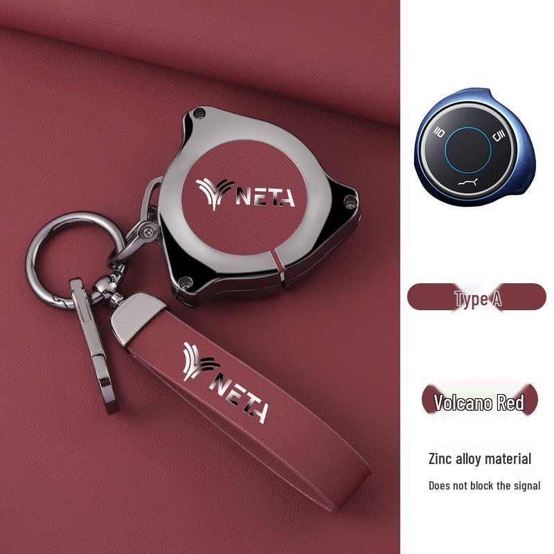 Nezha S Key Case: Luxury Metal Hanging Key Buckle for New Energy V Car – Anti-Lost Remote Control Bag for Men (U2/GT)