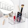 Clear Desktop Organizer with 4 Compartment Sturdy for Coffee Pods 15x8.8x7cm Transparent Storage Box for Office Supplies