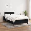 Exclusive House - Bed Slat Base with Mattress Black 120x200 Cm Fabric