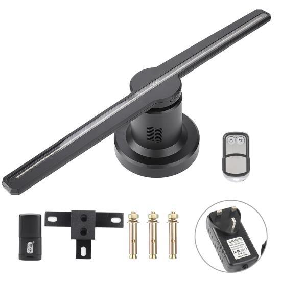 

3D голографический дисплей светодиодный вентилятор выставочный проектор голограмма рекламный дисплей карта памяти 16G UK Plug