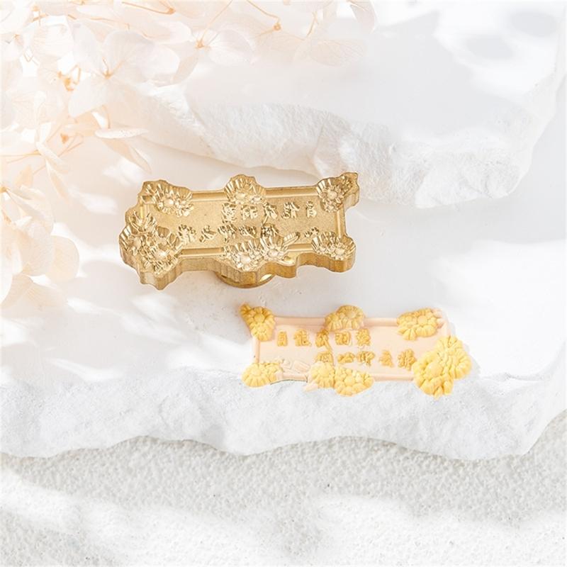 Emboss Wax Seal Stamp Head Removable Sealing Brass Stamp Head for Gifts Envelopes Invitations Greeting Cards Decorations