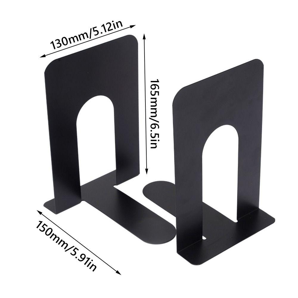 1/2PCS Metal Book Stand L-Shaped Desk Bookshelf Book High Quality Book Stoppers Supports  Office