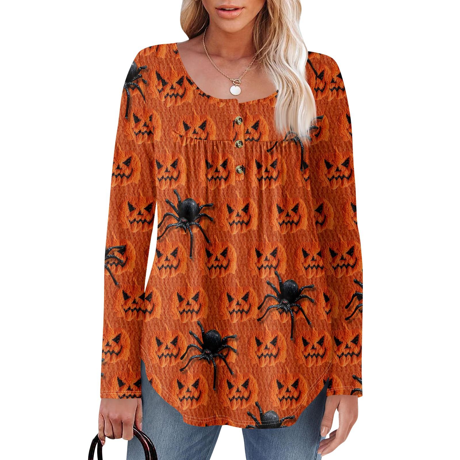 

Женская туника с длинным рукавом, свободные топы, повседневные топы оверсайз, плиссированная туника, застегивающаяся на пуговицы, повседневные женские топы с принтом XL шафрановый