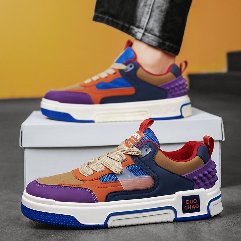 Four Seasons Fashion Sneakers Men Skate Shoes Comfortable Platform Men's Casual Sneaker Low-Cut Purple Sneakers Man Tenis Hombre