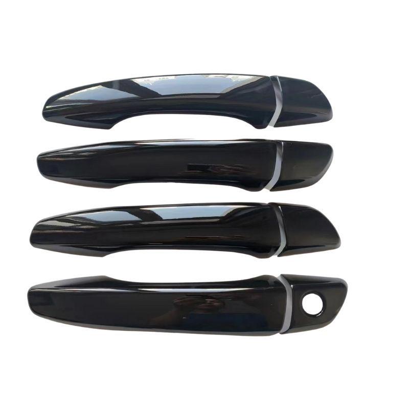Carbon Fiber Pattern Door Handle & Bowl Decoration for Peugeot 4008/5008 - Gloss Black