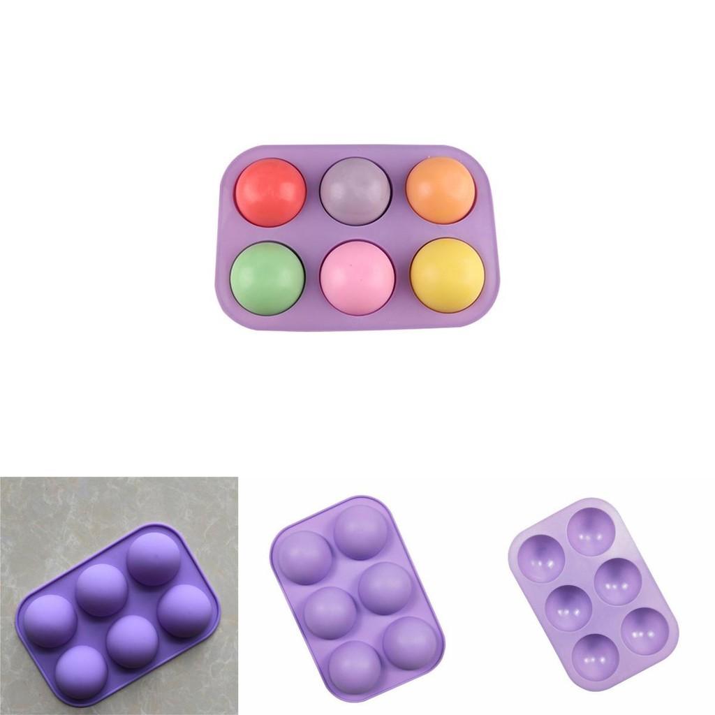 Versatile 3d 6-holes Half Ball Silicone Mold For Perfectly Shaped Chocolate And Cake Treats