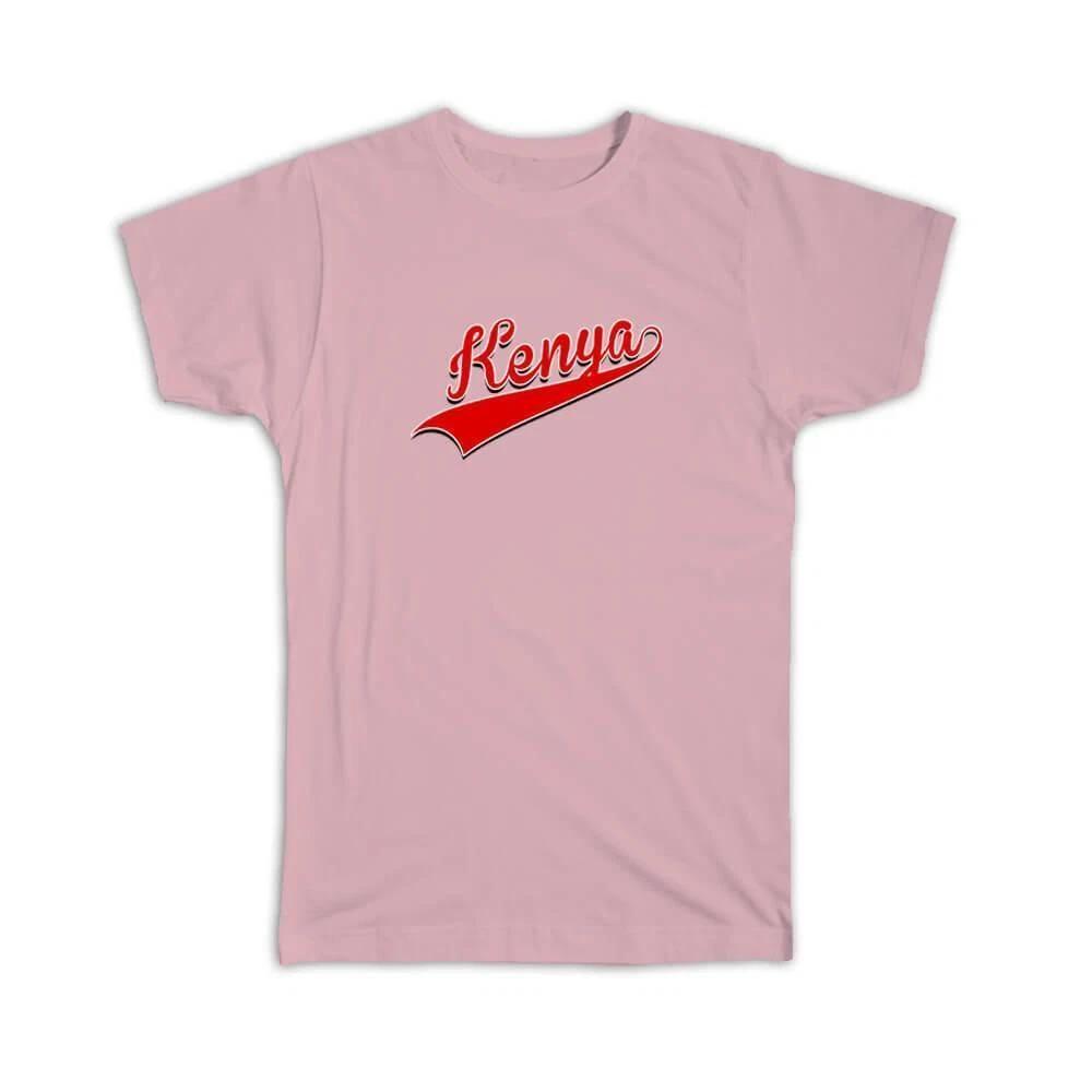 Gift T-Shirt : Kenya Flag Varsity Script Baseball Beisbol Country Pride Kenyan XL