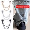 2Pcs Multi-Function Magnetic Clothing Clip With Chain Metal Buttons Clip Clothes Scarf Trouser Legs Cuff Fixing Magnet Pin
