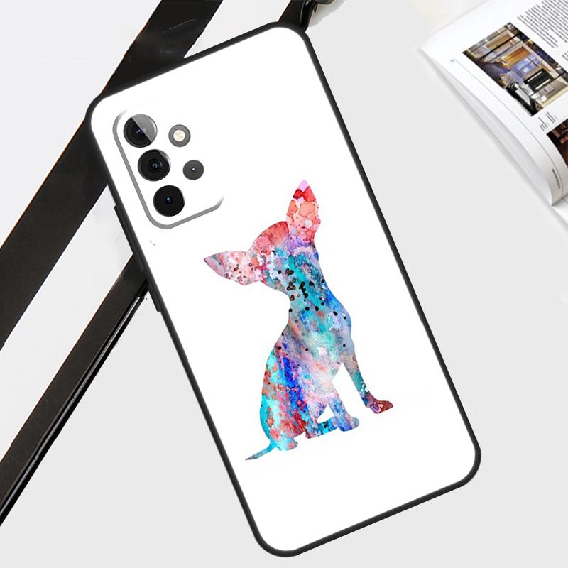 Chihuahua Face Floral Dog Case For Samsung Galaxy A12 A22 A32 A52 A56 A36 A26 A16 A06 A54 A34 A14 A13 A53 A15 A35 A55