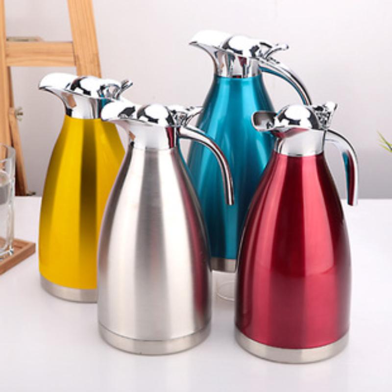 Thermos Kettle 2000ml Vacuum Flasks Portable Stainless Steel Thermos Kettle Water Bottle Office Thermal Insulation Kettle