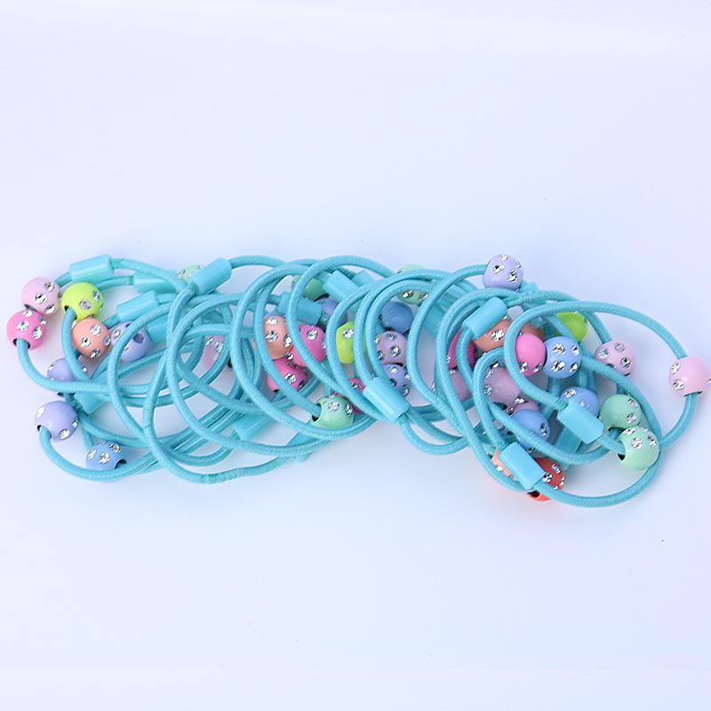 Bunte Doppelkugel Elastische DIY Haargummis Schmuckzubehör