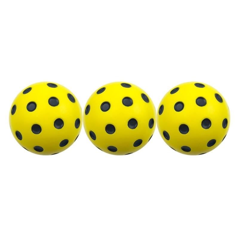 3Pcs Noise Reducing Soft Pickleballs Quiet Foam Pickleballs Practice Bounce Ball for Indoor and Outdoor Practice