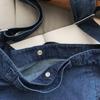 Large Capacity Denim Crossbody Bag Women's Letter Tote Bag Student Shoulder Bag