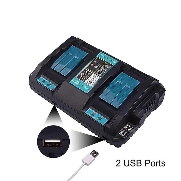 Dual Lithium Battery Charger DC18RD Replacement for Makita 18V Battery Charger Makita Charger