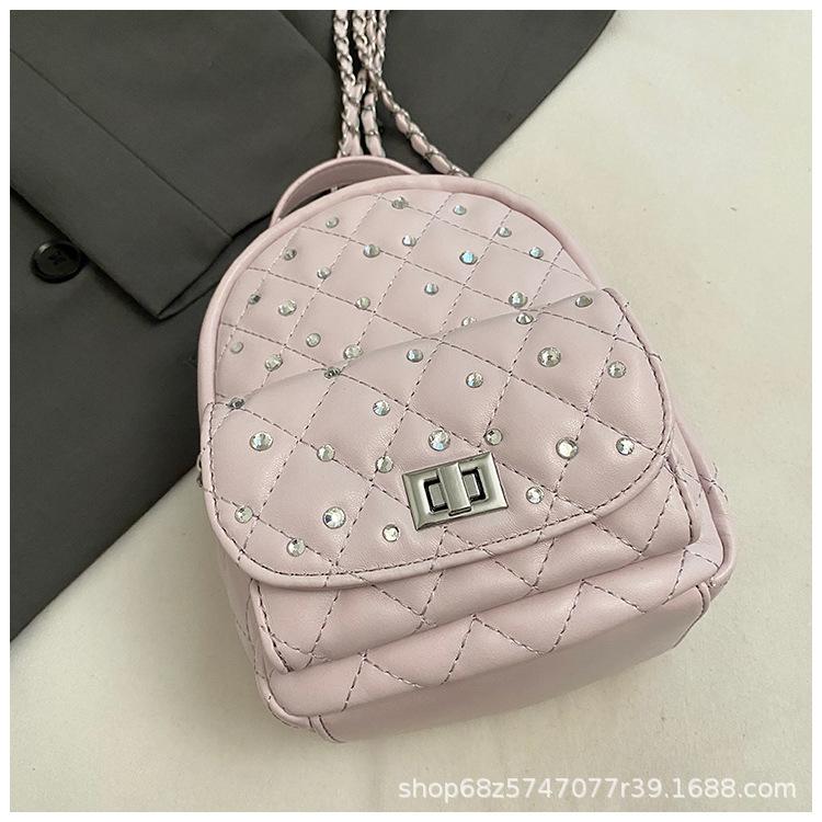 Xiaoxiangfeng backpack female 2025 new trendy fashion Korean backpack chain messenger bag travel small backpack female