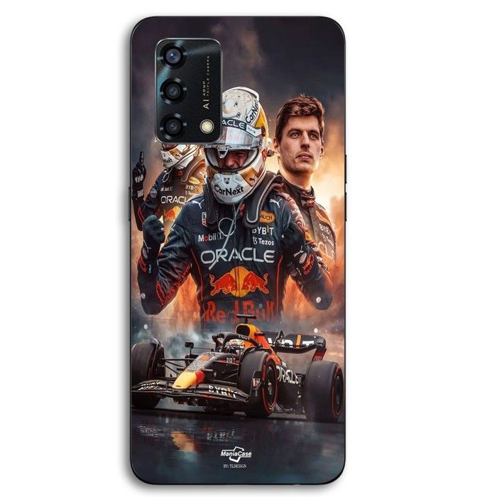 Coque - MANIACASE - Oppo A95 Max - Silicone TPU - Noir - Verstappen F1 Art Wallpaper