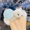 Plush Bear Hair Ropes Furry Ball Hair Scrunchies Cute Cartoon Hair Bands Durable Cute Lovely Elastic Hair Bands