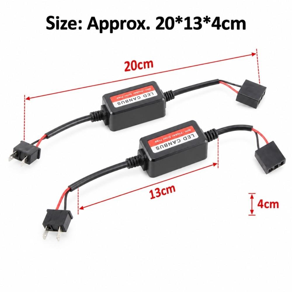 2PCS Plug And Play Car LED Headlight Decoder Radio Audio Compatible Error Free Canceller