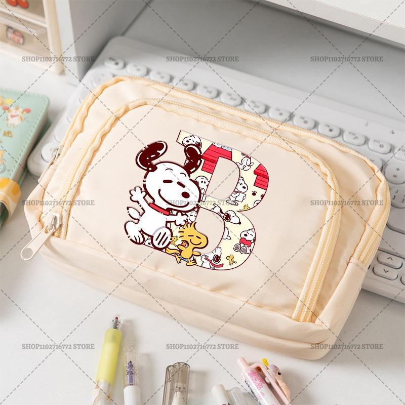 New Snoopys Pencil Case Cartoon Pen Bag Organizer Pouch Student Back To School Supplies Office University Stationery PenBox Gift