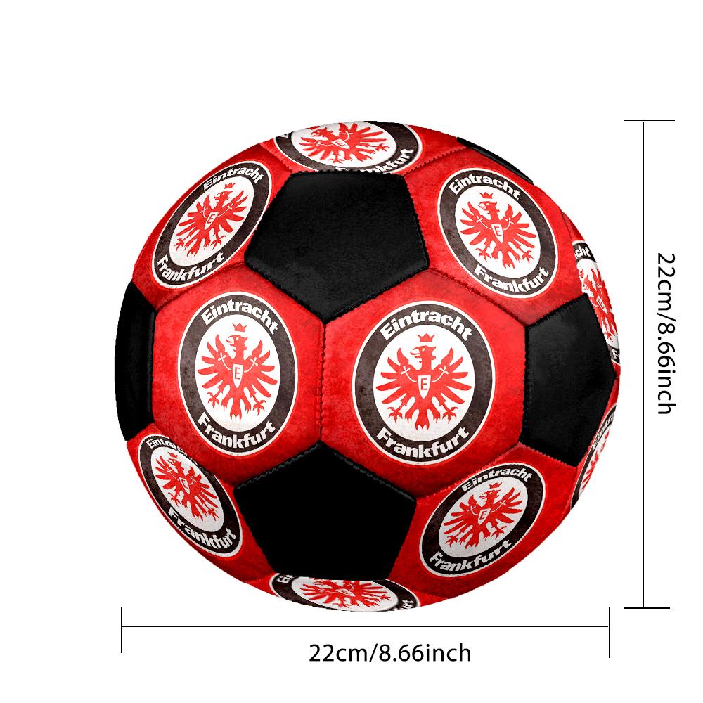 TAGLIA 5 Pallone da Calcio Eintracht Frankfurt Colorato Per Tutte le Età Cucito a Macchina PVC Pronto per la Competizione Resistente Alta Rimbalzabilità